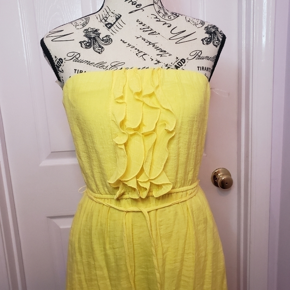 𝅺ACCIDENTALLY in Love Dress small yellow beach wear coverup